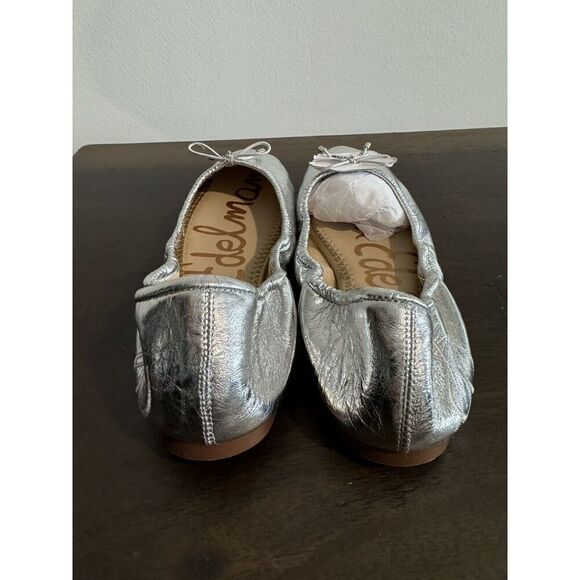 Sam Edelman Felicia Silver Metallic Leather Flats 6.5 Women’s - Picture 6 of 6